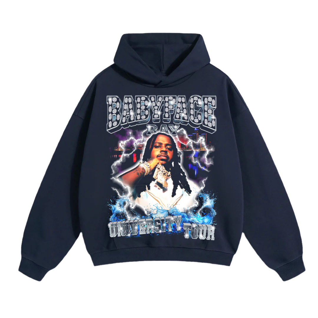 Babyface ray Vintage WavyNavy Tour Hoodie